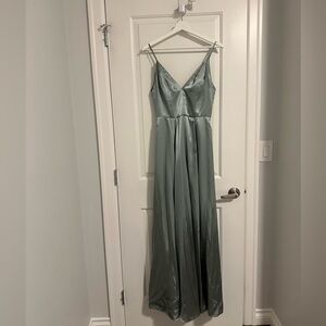 David’s Bridal Galina Signature Elegant Satin Maxi Dress